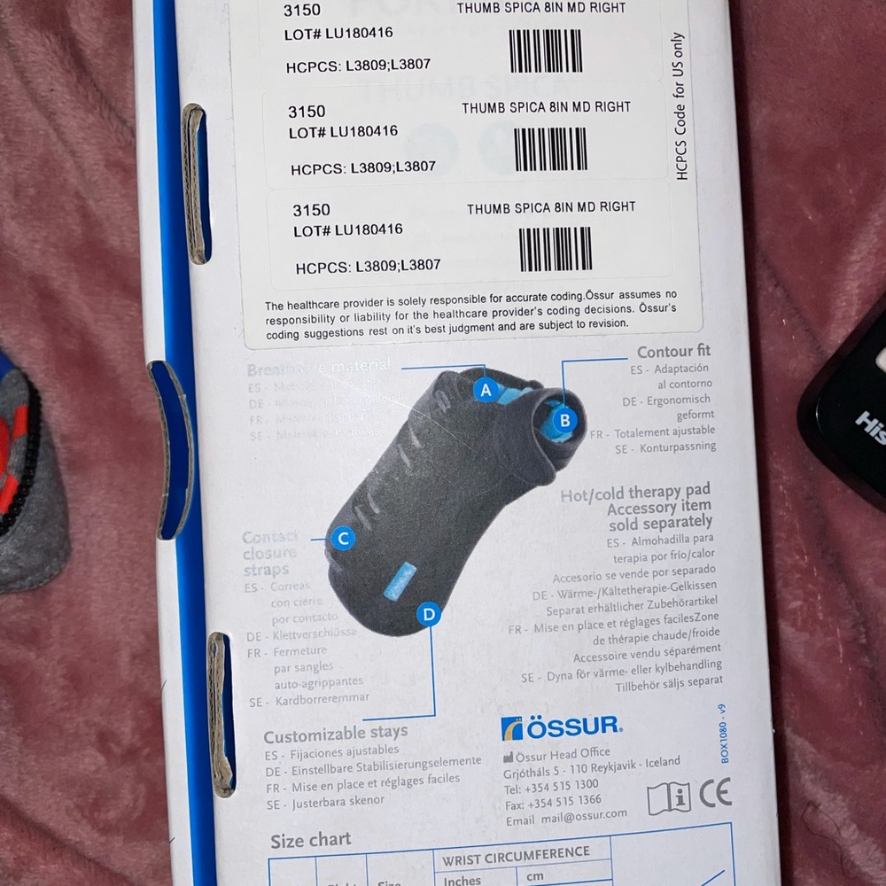 COPY - Thumb/wrist stabilizer brand new in box.